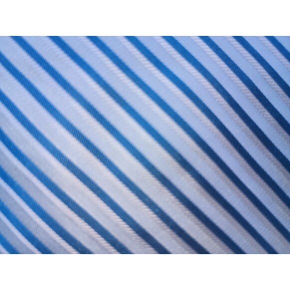 Hugo Boss Men's Blue 100% Silk Necktie Made In Italy Jacquard Stripe Cocktail - Picture 6 of 6